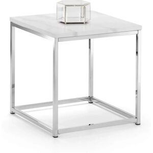 Julian Bowen Scala Marble Effect and Chrome Lamp Table - White Marble Julian Bowen Scala Marble Effect and Chrome Lamp Table - White Marble