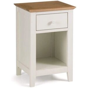 Julian Bowen Salerno Ivory/Oak 1 Drawer Bedside Table - Bedside Table Julian Bowen Salerno Ivory/Oak 1 Drawer Bedside Table - Bedside Table