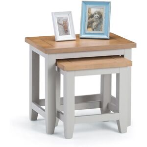 Julian Bowen Richmond Grey and Oak Nest of Tables - Nest of Tables Julian Bowen Richmond Grey and Oak Nest of Tables - Nest of Tables