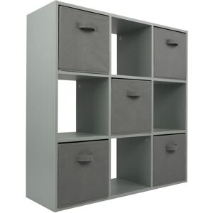 Charles Jacobs - Grey 9-Cube Shelf - Grey - 9-Cube - Bookcase Charles Jacobs - Grey 9-Cube Shelf - Grey - 9-Cube - Bookcase