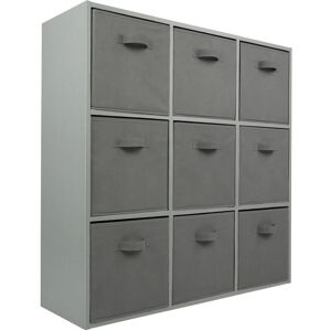 Charles Jacobs - 9 Grey Drawers - Grey 9-Cube - Storage unit Charles Jacobs - 9 Grey Drawers - Grey 9-Cube - Storage unit
