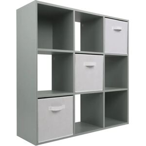 Charles Jacobs Grey 9-Cube Open Book Shelf - shelf Charles Jacobs Grey 9-Cube Open Book Shelf - shelf