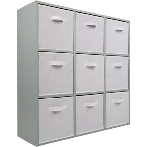 Charles Jacobs Grey 9-Cube Open Book Shelf - Storage Charles Jacobs Grey 9-Cube Open Book Shelf - Storage