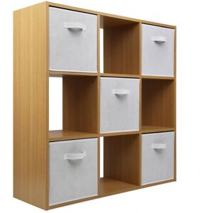 Charles Jacobs - Oak 9 Cube Open Book Shelf Storage - White - bookcase Charles Jacobs - Oak 9 Cube Open Book Shelf Storage - White - bookcase