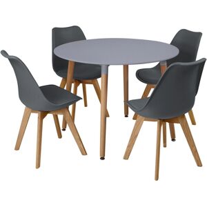 Charles Jacobs - Beech - Grey - 5pc - Dining Set Charles Jacobs - Beech - Grey - 5pc - Dining Set