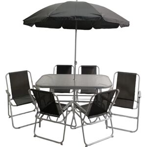 Samuel Alexander Grey 6-Person Garden Furniture Set - Patio Table & Chairs Samuel Alexander Grey 6-Person Garden Furniture Set - Patio Table & Chairs