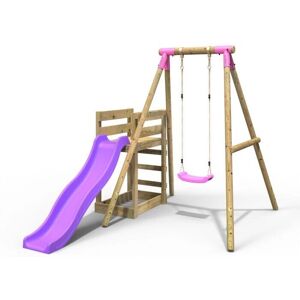 Solar - Rebo - Pink - Wood - Swing Set Solar - Rebo - Pink - Wood - Swing Set