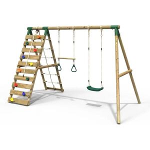 Rebo Savannah - Green - Up and Over - Wooden Swing Set Rebo Savannah - Green - Up and Over - Wooden Swing Set