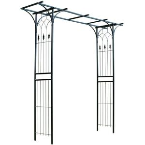Selections - Fleur de Lys Garden Arbour Style Arch - Metal - Ground Spikes - Arches Selections - Fleur de Lys Garden Arbour Style Arch - Metal - Ground Spikes - Arches