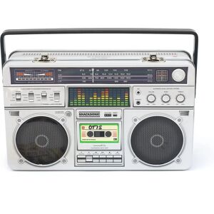 troppotogo Ghetto Blaster Lunch Box - Design Retrô, Metal, 25.5cm troppotogo Ghetto Blaster Lunch Box - Design Retrô, Metal, 25.5cm