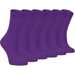 Sock Snob Womens Purple Cotton Socks - 6 Pairs - Size 4-7 UK Sock Snob Womens Purple Cotton Socks - 6 Pairs - Size 4-7 UK