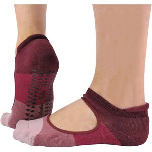 Sock Snob Womens 2 Pairs Wine Non Slip Grip Yoga Socks - Size Uk 4-6.5 Sock Snob Womens 2 Pairs Wine Non Slip Grip Yoga Socks - Size Uk 4-6.5