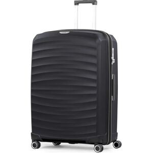 Rock Sunwave 8 Wheel Suitcase - Large Black - Suitcase Rock Sunwave 8 Wheel Suitcase - Large Black - Suitcase