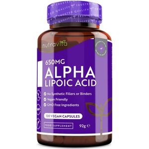 Nutravita Alpha Lipoic Acid 650mg - Vegan Capsules - 4 Mths Supply Nutravita Alpha Lipoic Acid 650mg - Vegan Capsules - 4 Mths Supply