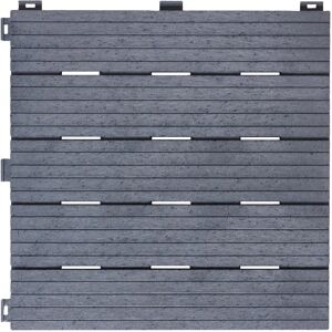 Nicoman - 40 Pack Cosmo Garden Patio Composite Decking Tiles - Cool Grey Nicoman - 40 Pack Cosmo Garden Patio Composite Decking Tiles - Cool Grey