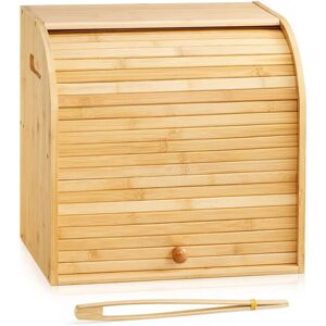 Homion Bamboo Bread Bin 2-Tier - Kitchen Storage Homion Bamboo Bread Bin 2-Tier - Kitchen Storage