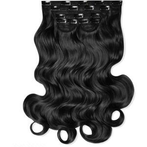 Lullabellz Natural Black 22" Curly Clip In Extensions - Thick, 5-Piece Lullabellz Natural Black 22" Curly Clip In Extensions - Thick, 5-Piece