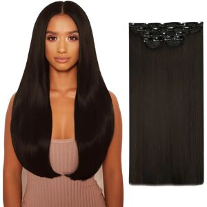 Lullabellz Dark Brown 22" 5 Piece Straight Clip In Extensions Lullabellz Dark Brown 22" 5 Piece Straight Clip In Extensions