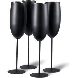 Ensemble de Verres de Champagne Oak & Steel - Noir Mat - Verres à Champagne - Publicité Ensemble de Verres de Champagne Oak & Steel - Noir Mat - Verres à Champagne - Publicité
