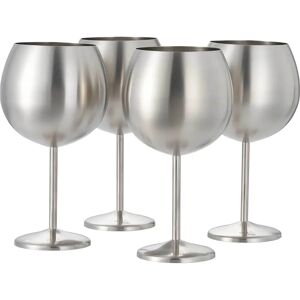 Oak & Steel 4er-Set Balloon-Cocktail-Gin-Gläser - 700ml - Silbermatte Edelstahl Oak & Steel 4er-Set Balloon-Cocktail-Gin-Gläser - 700ml - Silbermatte Edelstahl