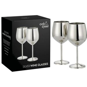 Verre à vin Hopea Unisexe en Argent Oak & Steel - Verre à vin - Homeroom - Publicité Verre à vin Hopea Unisexe en Argent Oak & Steel - Verre à vin - Homeroom - Publicité