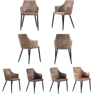 Life Interiors Zaragoza Faux Leather Dining Chairs - Set of 4 Cappuccino Life Interiors Zaragoza Faux Leather Dining Chairs - Set of 4 Cappuccino