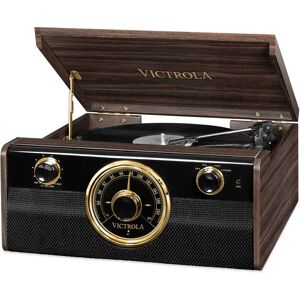 Victrola Mahogany 4-in-1 Music Center - Turntable, Radio, Bluetooth Victrola Mahogany 4-in-1 Music Center - Turntable, Radio, Bluetooth