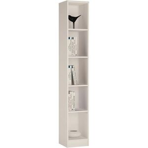 Furniture To Go Tall Narrow White Bookcase - 4 Shelves Furniture To Go Tall Narrow White Bookcase - 4 Shelves