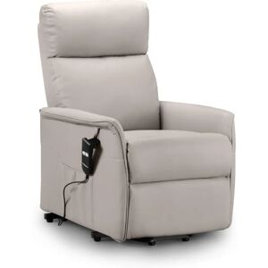 Julian Bowen Helena Single Motor Pebble Faux Leather Riser Recliner Chair - Standard Julian Bowen Helena Single Motor Pebble Faux Leather Riser Recliner Chair - Standard