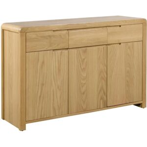 Julian Bowen Curve Oak 3 Door 3 Drawer Sideboard - Sideboard Julian Bowen Curve Oak 3 Door 3 Drawer Sideboard - Sideboard