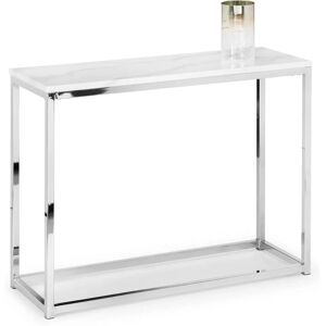 Julian Bowen Scala Marble Effect and Chrome Console Table Julian Bowen Scala Marble Effect and Chrome Console Table