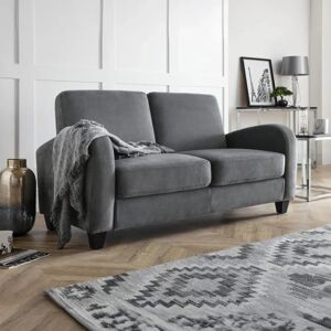 Julian Bowen Vivo Dusk Grey Chenille 2 Seater Sofa - Sofa Julian Bowen Vivo Dusk Grey Chenille 2 Seater Sofa - Sofa