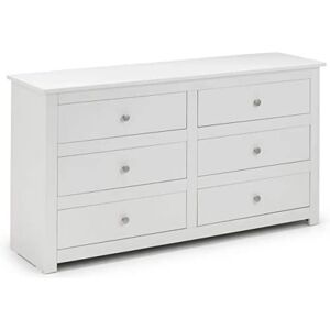 Julian Bowen Radley Surf White 6 Drawer Chest of Drawers - Chest of Drawers Julian Bowen Radley Surf White 6 Drawer Chest of Drawers - Chest of Drawers