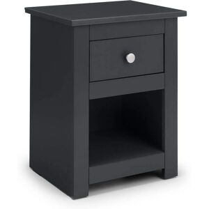 Julian Bowen Radley Anthracite 1 Drawer Bedside Table - Bedside Table Julian Bowen Radley Anthracite 1 Drawer Bedside Table - Bedside Table