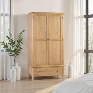 Julian Bowen Cotswold Oak 2 Door 1 Drawer Wardrobe - Wardrobe Julian Bowen Cotswold Oak 2 Door 1 Drawer Wardrobe - Wardrobe
