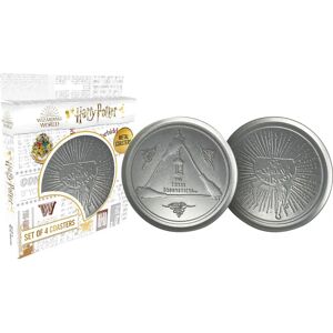 Harry Potter Coasters - Metal Set of 4 - The Three Broomsticks & Leaky Cauldron Harry Potter Coasters - Metal Set of 4 - The Three Broomsticks & Leaky Cauldron