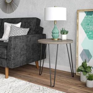 Dorel Home Owen Retro Round Gray Side Table - Side Table Dorel Home Owen Retro Round Gray Side Table - Side Table