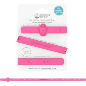Porta ciuccio multifunzione Matchstick Monkey - Rosa - Clips per bambini Porta ciuccio multifunzione Matchstick Monkey - Rosa - Clips per bambini