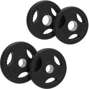 Body Revolution Olympic Tri-grip Rubber Weight Plates - Black - 25kg Set - Weight Plates Body Revolution Olympic Tri-grip Rubber Weight Plates - Black - 25kg Set - Weight Plates