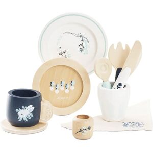 Le Toy Van Blue and White Dining Set - Toy Playset Le Toy Van Blue and White Dining Set - Toy Playset