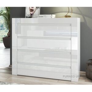 Furneo Clifton17 - White - 4-drawer - Chest of drawers Furneo Clifton17 - White - 4-drawer - Chest of drawers
