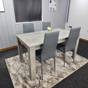 KOSY KOALA - Dining Table and 4 Chairs - MDF Grey - Dining Set KOSY KOALA - Dining Table and 4 Chairs - MDF Grey - Dining Set