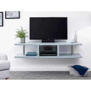GFW Polar Grey High Gloss Wall Mounted TV Unit - Modern & Stylish GFW Polar Grey High Gloss Wall Mounted TV Unit - Modern & Stylish