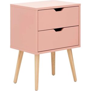GFW Nyborg Coral Pink 2-Drawer Bedside - Bedside Cabinet GFW Nyborg Coral Pink 2-Drawer Bedside - Bedside Cabinet