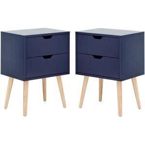 GFW Nyborg Nightshadow Bedside Cabinet - Scandinavian, 2 Drawers, Self Assembly GFW Nyborg Nightshadow Bedside Cabinet - Scandinavian, 2 Drawers, Self Assembly