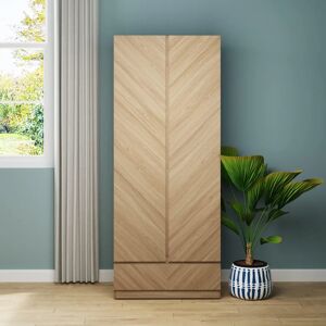 GFW Catania Euro Oak 2 Door 1 Drawer Wardrobe GFW Catania Euro Oak 2 Door 1 Drawer Wardrobe