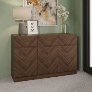 GFW Catania Walnut Sideboard - 3 Doors 3 Drawers - Storage Furniture GFW Catania Walnut Sideboard - 3 Doors 3 Drawers - Storage Furniture