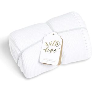 The Little Green Sheep Organic Knitted Cellular Baby Blanket - White The Little Green Sheep Organic Knitted Cellular Baby Blanket - White
