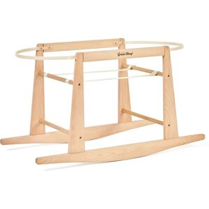 The Little Green Sheep Natural Beech Moses Basket Rocking Stand - Baby Nursery Accessory The Little Green Sheep Natural Beech Moses Basket Rocking Stand - Baby Nursery Accessory