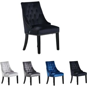 Life Interiors Winchester Lux Velvet Dining Chair - Black Life Interiors Winchester Lux Velvet Dining Chair - Black
